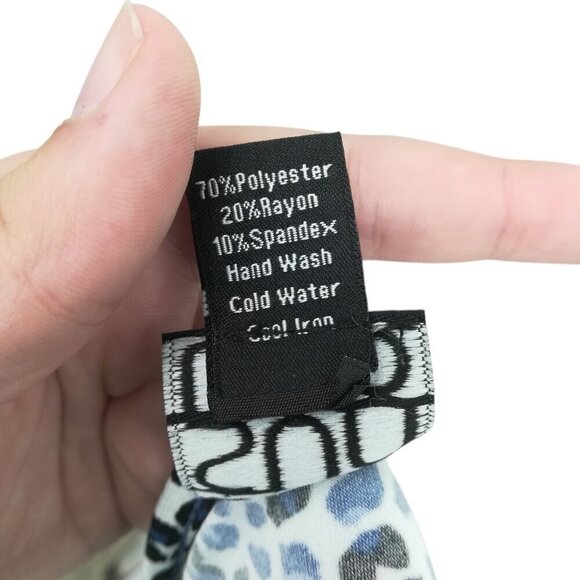 Clara Sun Woo Bouncy Knit Dolman Sleeve Lightweight Shirt Size L Animal Print - Picture 7 of 13